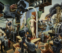 Thomas Hart Benton
Hollywood, 1937–38
Oil on canvas
56 × 84 in. (142.2 × 213.4 cm)
The Nelson-Atkins Museum of Art, Kansas City, Missouri, Bequest of the artist, F75-21/12
Photo by Jamison Miller. Art © T.H. Benton and R.P. Benton Testamentary Trusts/UMB Bank Trustee/Licensed by VAGA, New York, N
