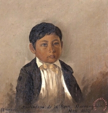 Colombia, Barranquilla, Portrait of Boy Painting by Frederic Edwin Church; Colombia, Barranquilla, Portrait of Boy Art Print for sale