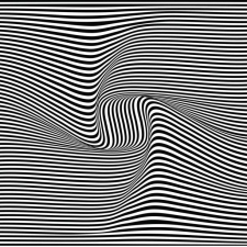 A black and white optical illusion. Vector Illustration